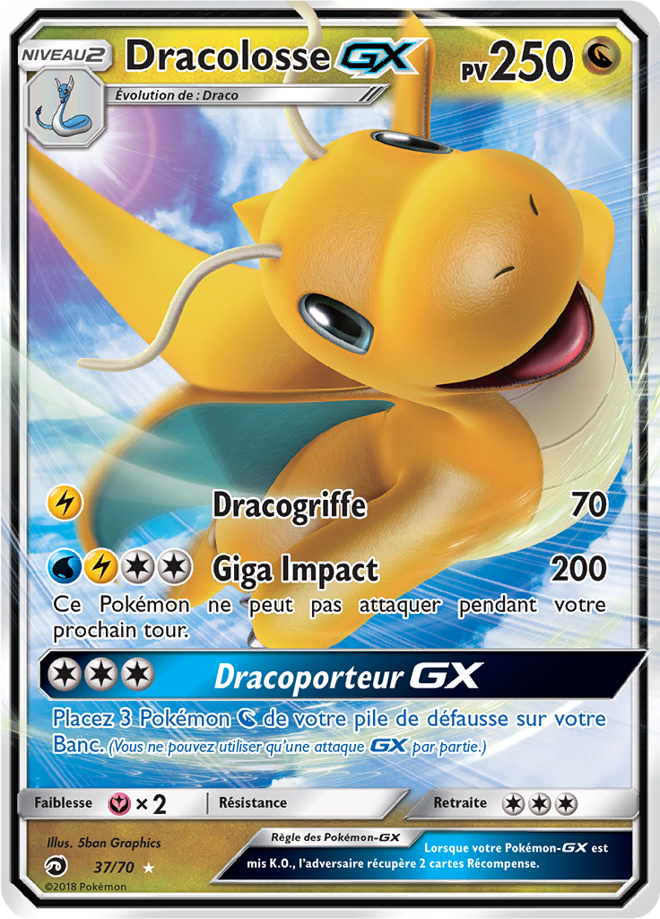 Dracolosse GX - Majesté des Dragons - 037 - Holographique rare GX