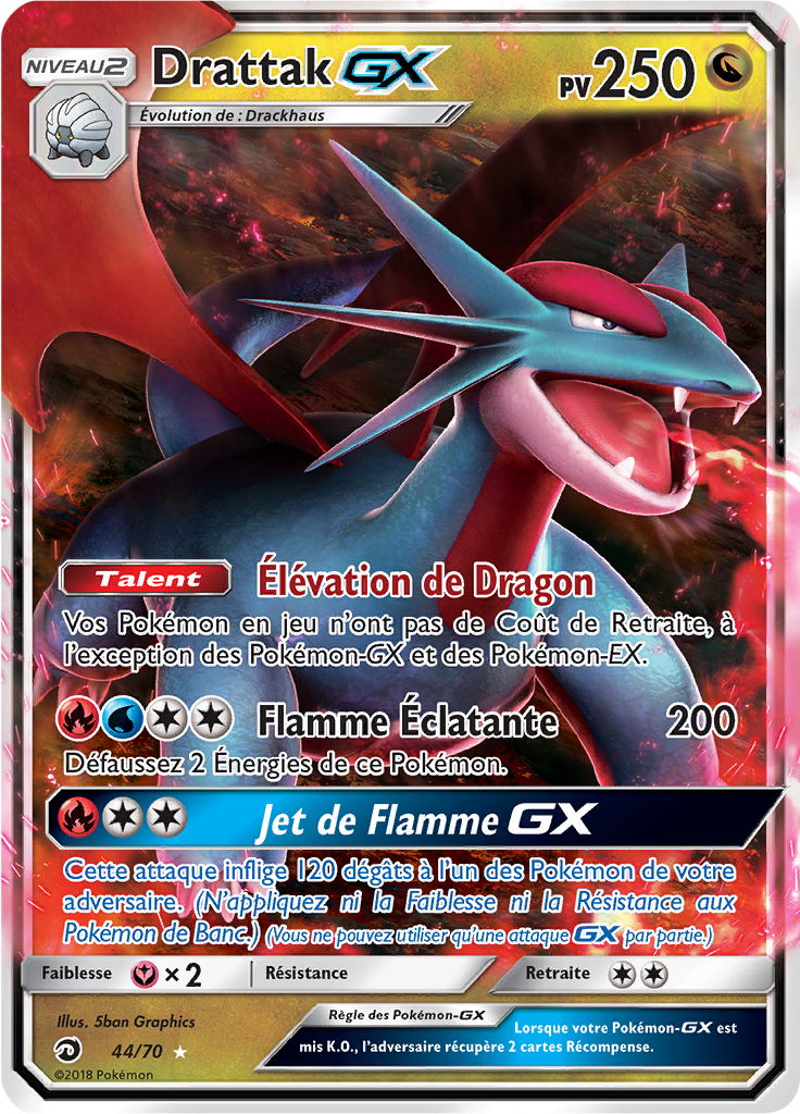 Drattak GX - Majesté des Dragons - 044 - Holographique rare GX