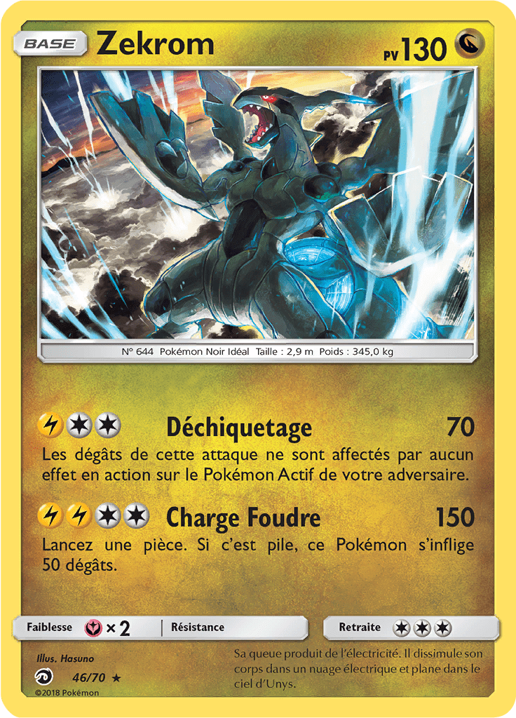 Zekrom - Majesté des Dragons - 046 - Holographique rare
