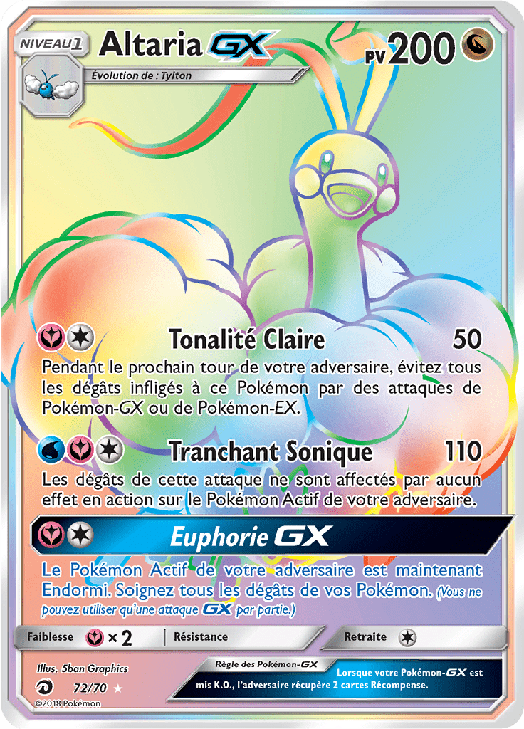 Altaria GX - Majesté des Dragons - 072 - Arc-en-ciel rare