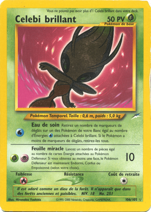 Celebi brillant - Neo Destiny - 106 - Holographique brillant