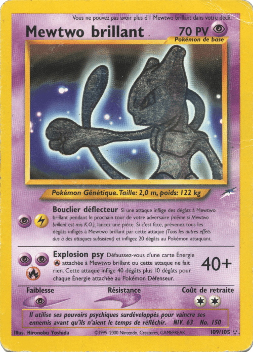 Mewtwo brillant - Neo Destiny - 109 - Holographique brillant