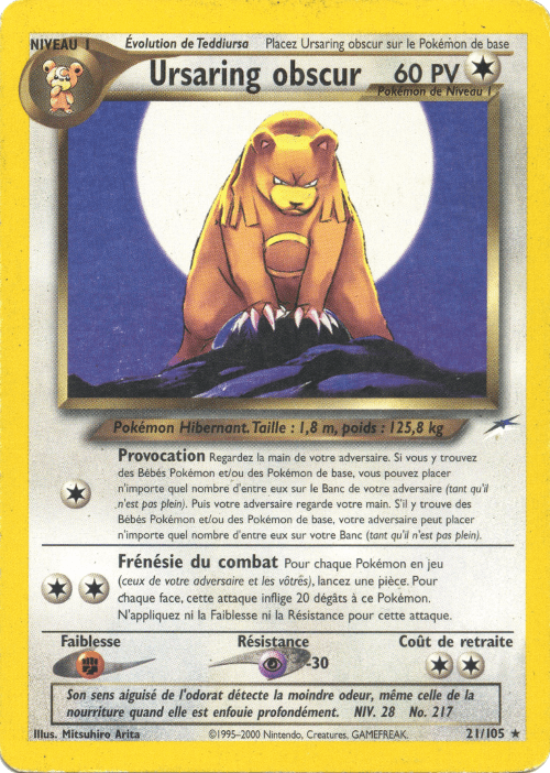 Ursaring obscur - Neo Destiny - 021 - Rare