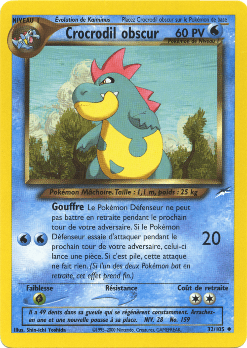 Crocrodil obscur - Neo Destiny - 032 - Peu commune