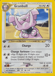 Granbull - Neo Genesis - 037 - Peu commune