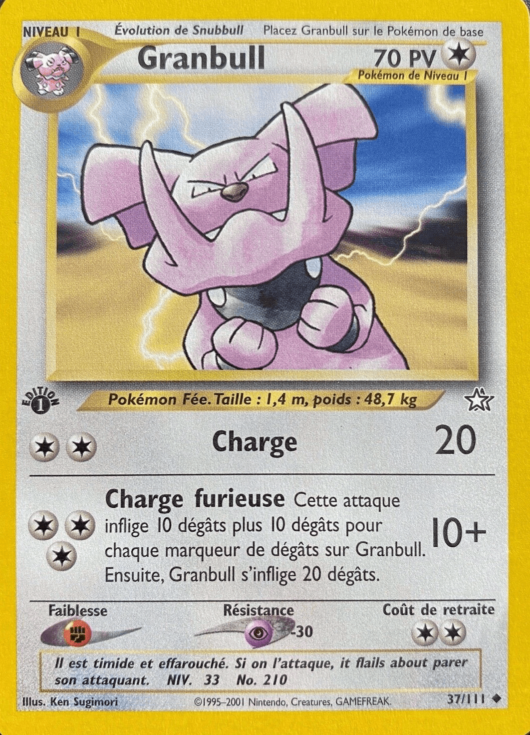 Granbull - Neo Genesis - 037 - Peu commune
