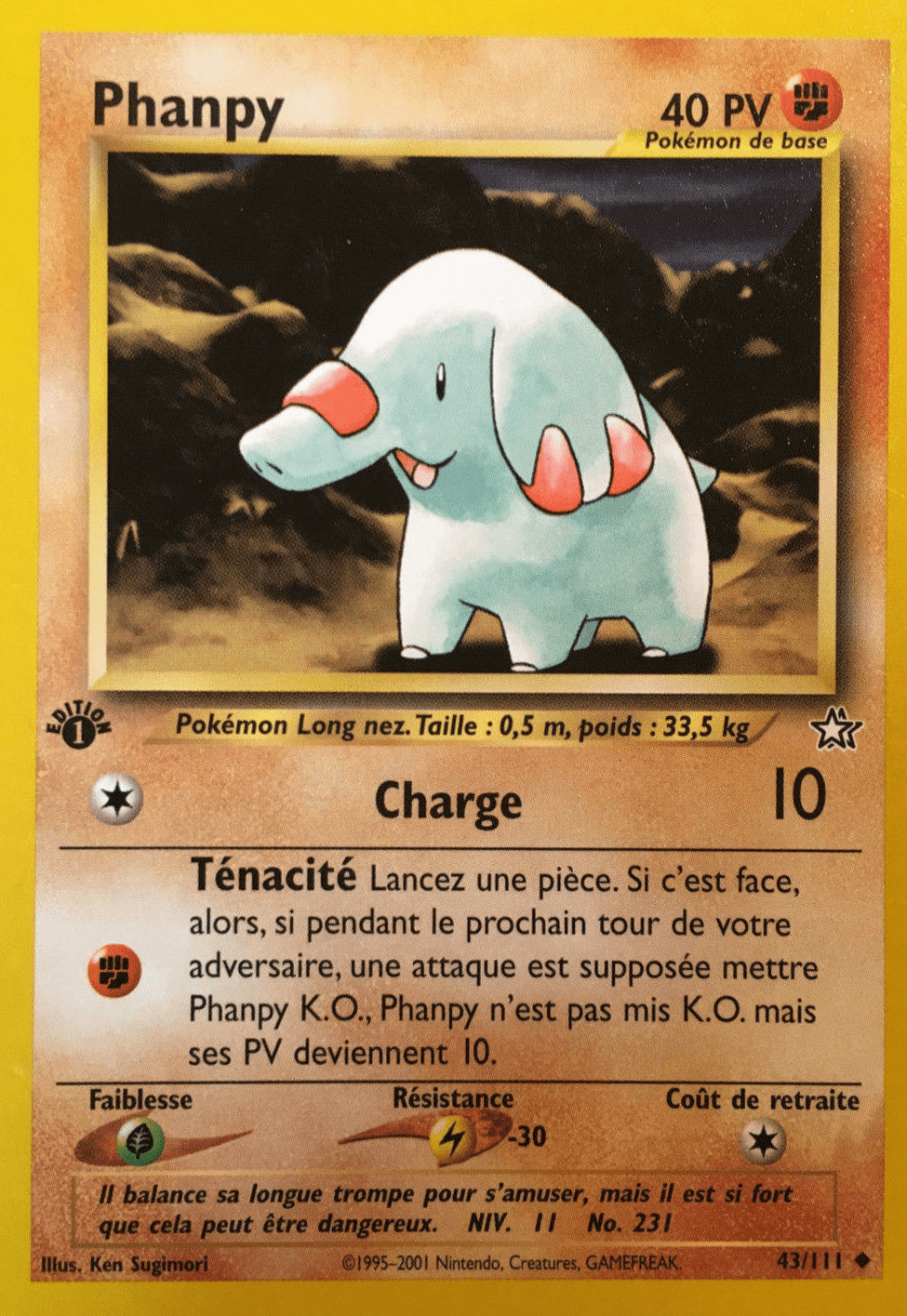 Phanpy - Neo Genesis - 043 - Peu commune