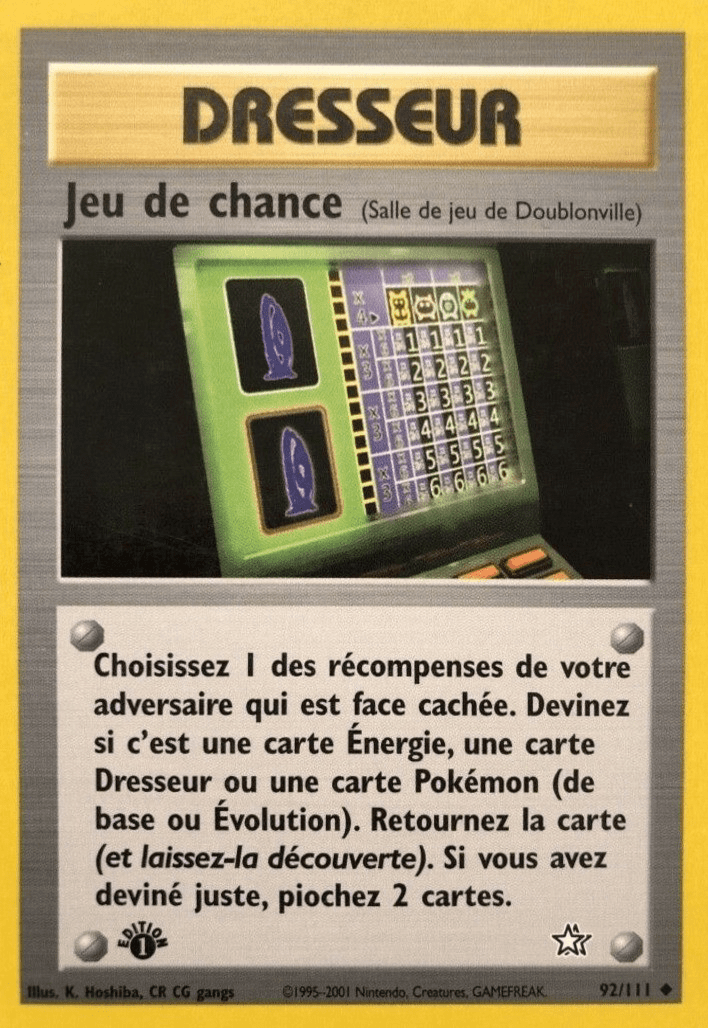 Jeu de chance - Neo Genesis - 092 - Peu commune