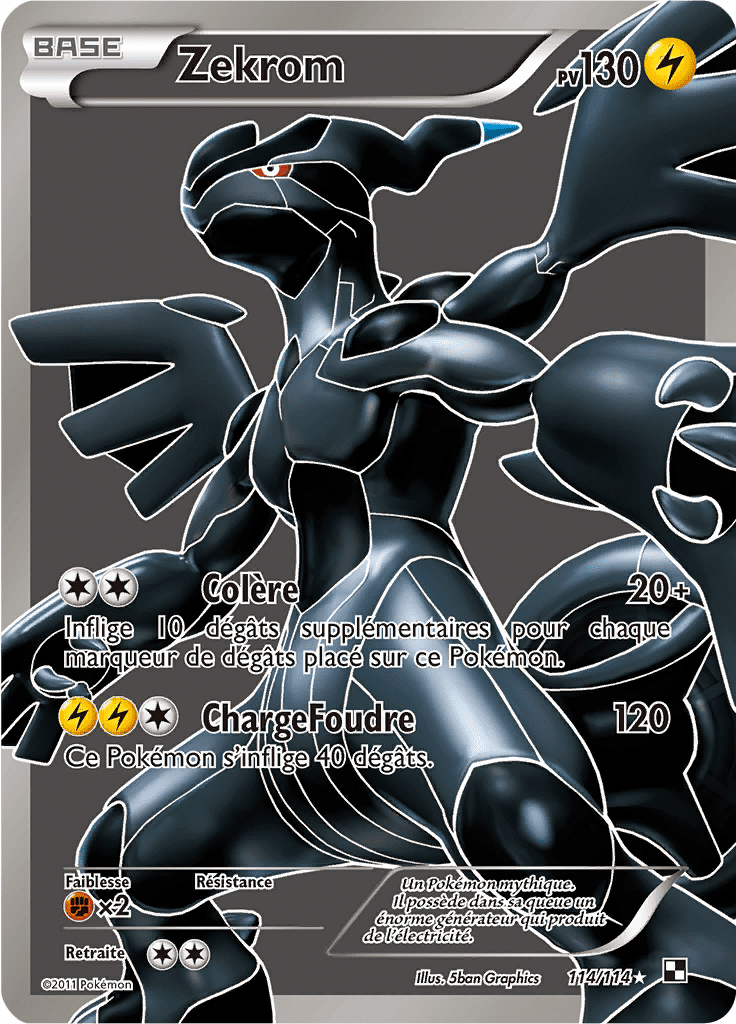 Zekrom - Noir & Blanc - 114 - Full Art