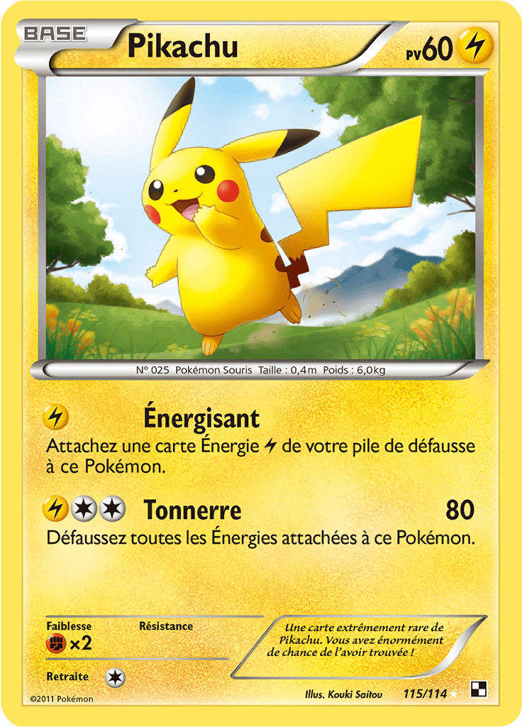 Pikachu - Noir & Blanc - 115 - Secret rare