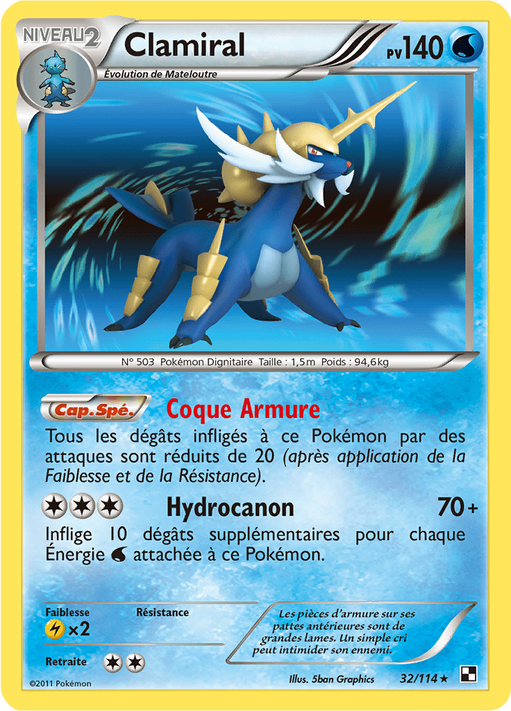 Clamiral - Noir & Blanc - 032 - Holographique rare