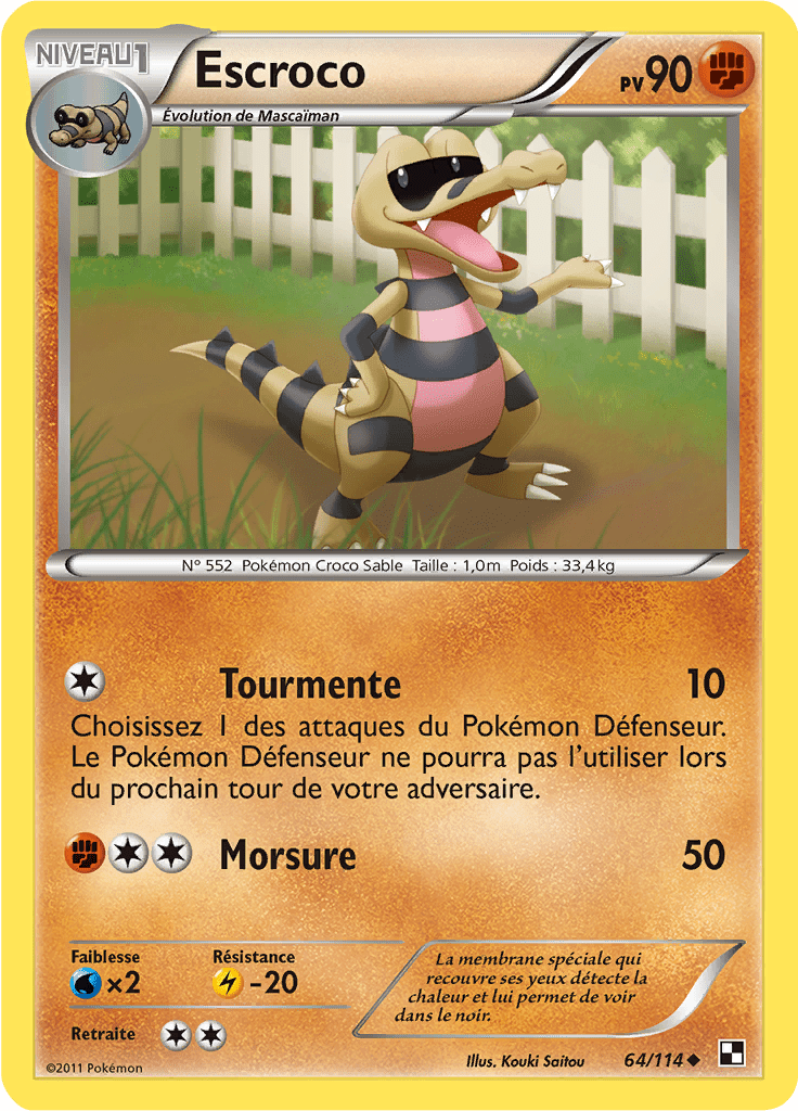 Escroco - Noir & Blanc - 064 - Peu commune