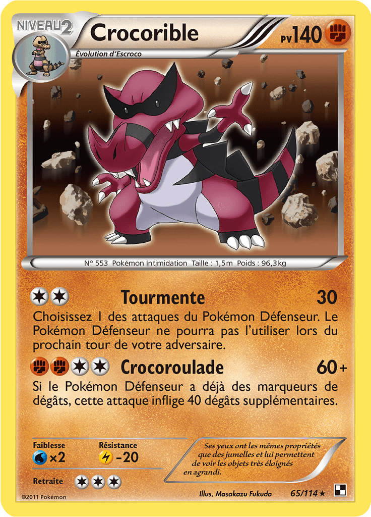 Crocorible - Noir & Blanc - 065 - Holographique rare
