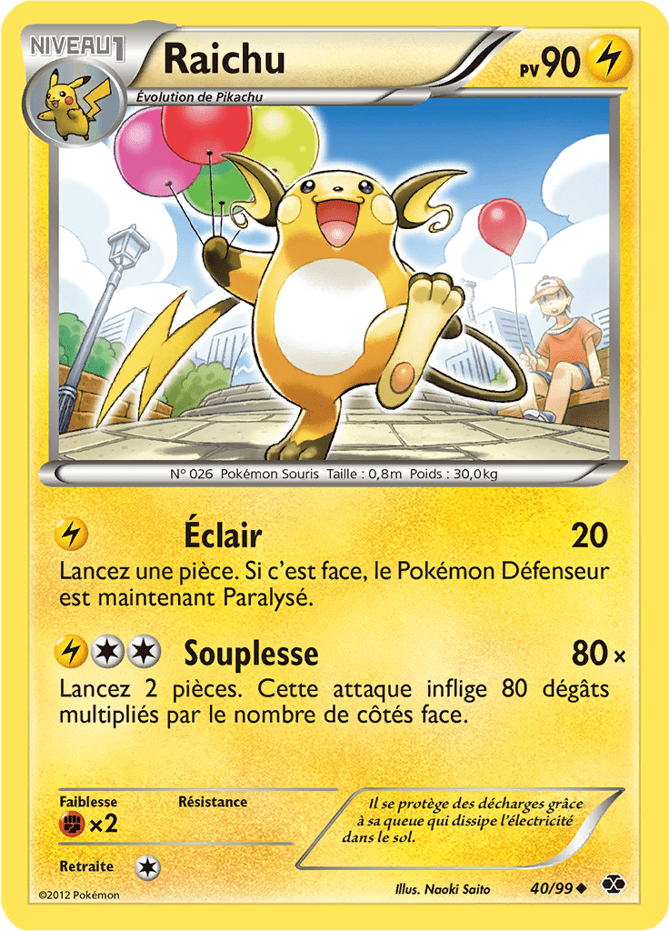 Raichu - NB Destinées Futures - 040 - Peu commune