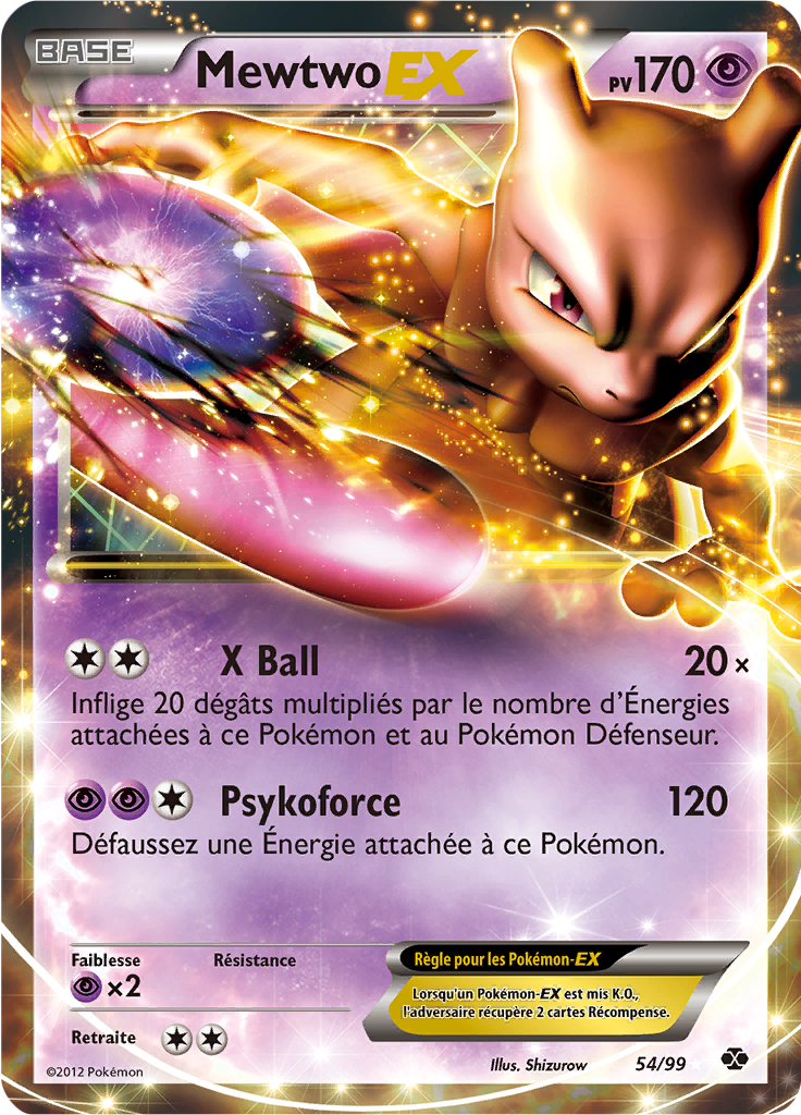 Mewtwo EX - NB Destinées Futures - 054 - Holographique rare EX