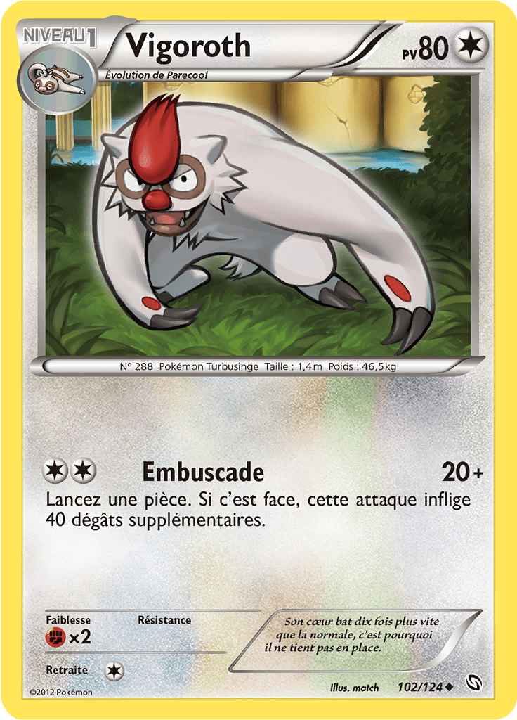 Vigoroth - NB Dragons Exaltés - 102 - Peu commune