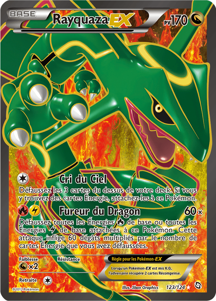 Rayquaza EX - NB Dragons Exaltés - 123 - EX Full Art