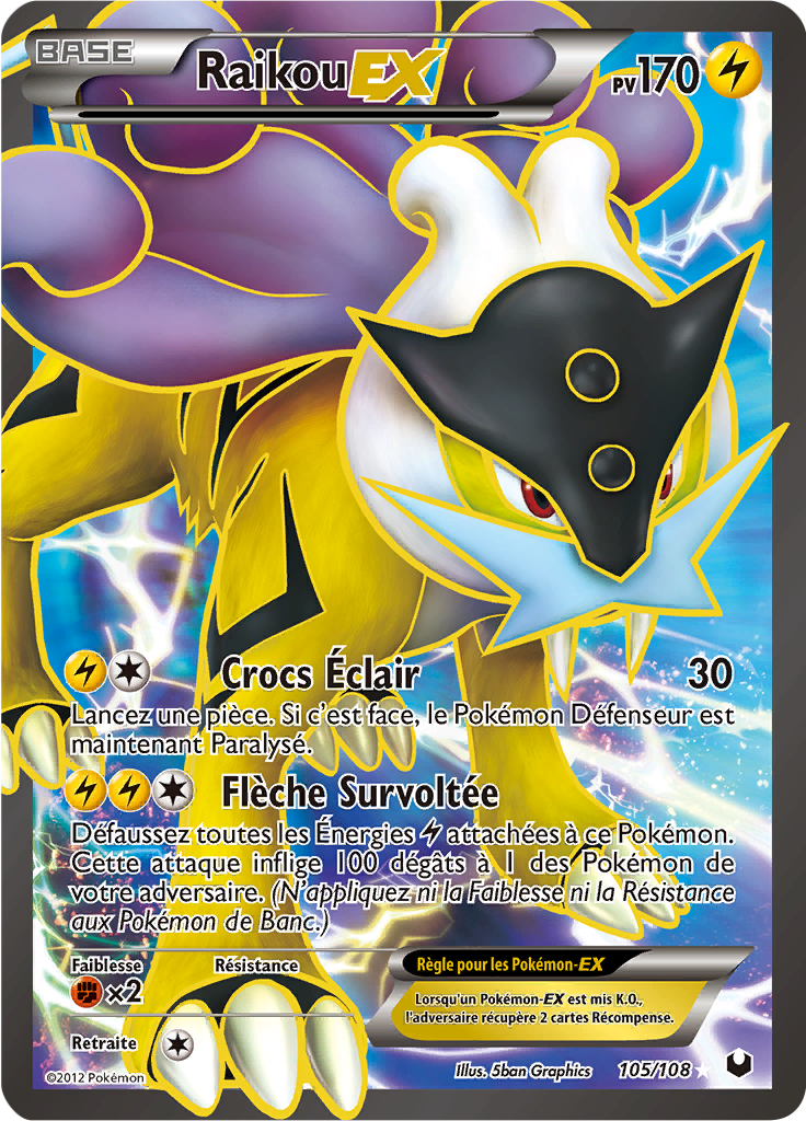 Raikou EX - NB Explorateurs Obscurs - 105 - EX Full Art