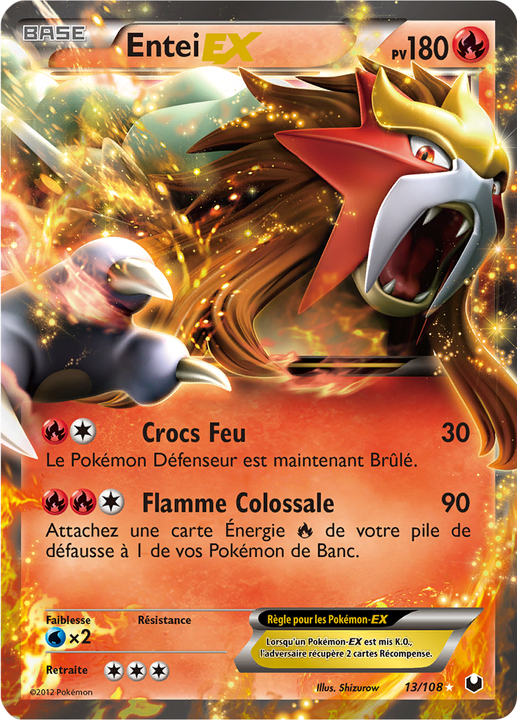 Entei EX - NB Explorateurs Obscurs - 013 - Holographique rare EX