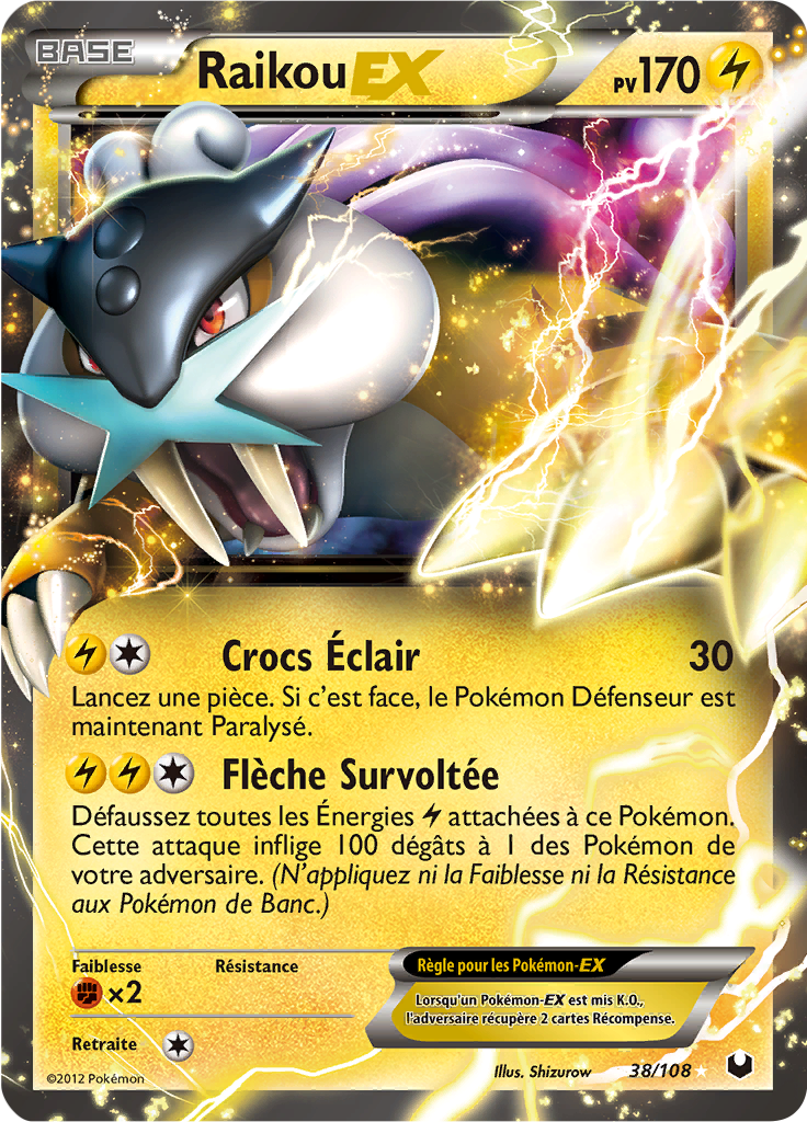 Raikou EX - NB Explorateurs Obscurs - 038 - Holographique rare EX