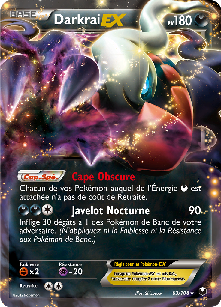 Darkrai EX - NB Explorateurs Obscurs - 063 - Holographique rare EX