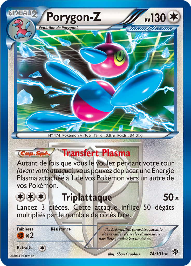 Porygon-Z - NB Explosion Plasma - 074 - Holographique rare