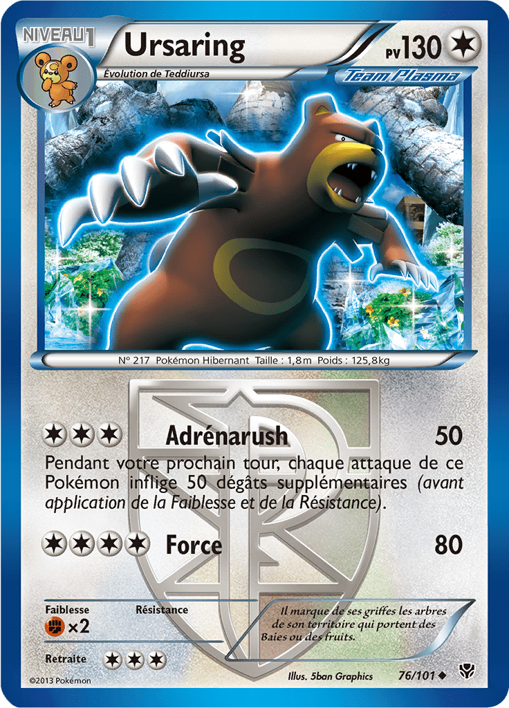 Ursaring - NB Explosion Plasma - 076 - Peu commune