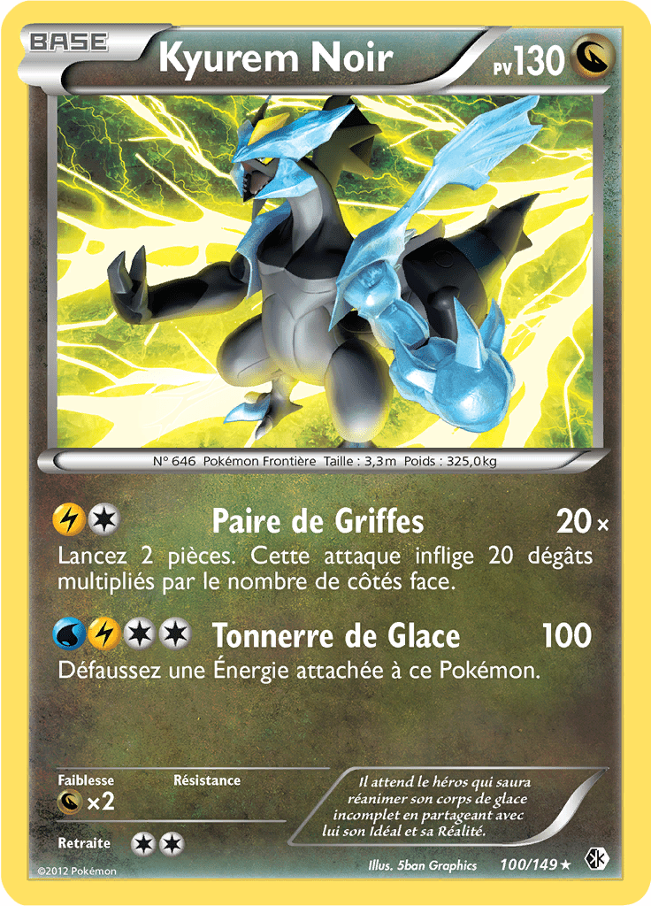 Kyurem Noir - NB Frontières Franchies - 100 - Rare