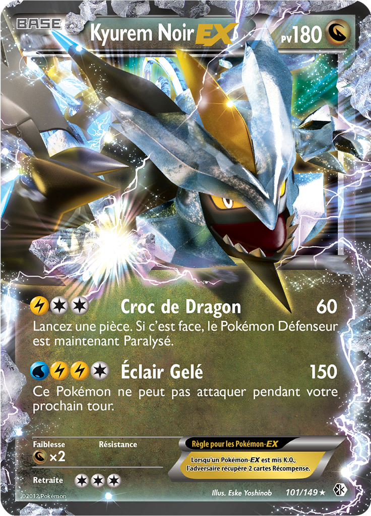Kyurem Noir EX - NB Frontières Franchies - 101 - Holographique rare EX