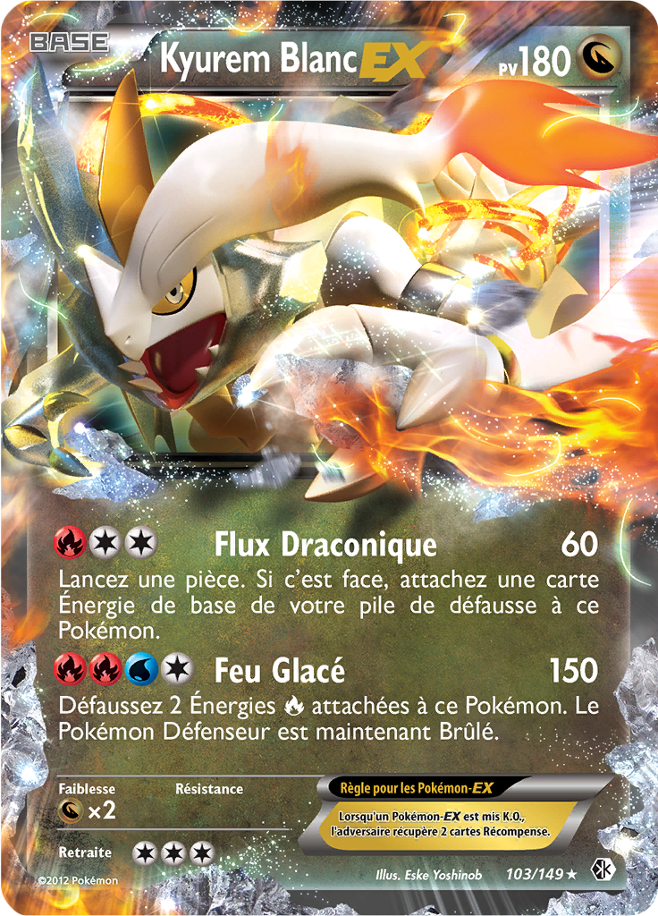 Kyurem Blanc EX - NB Frontières Franchies - 103 - Holographique rare EX