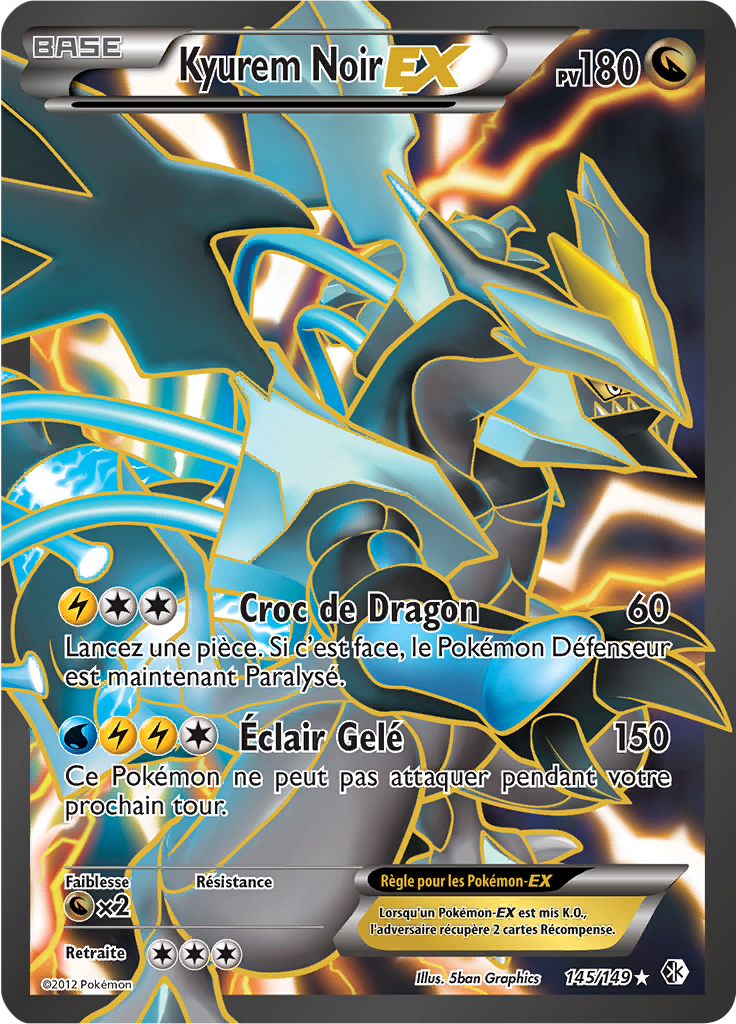 Kyurem Noir EX - NB Frontières Franchies - 145 - EX Full Art