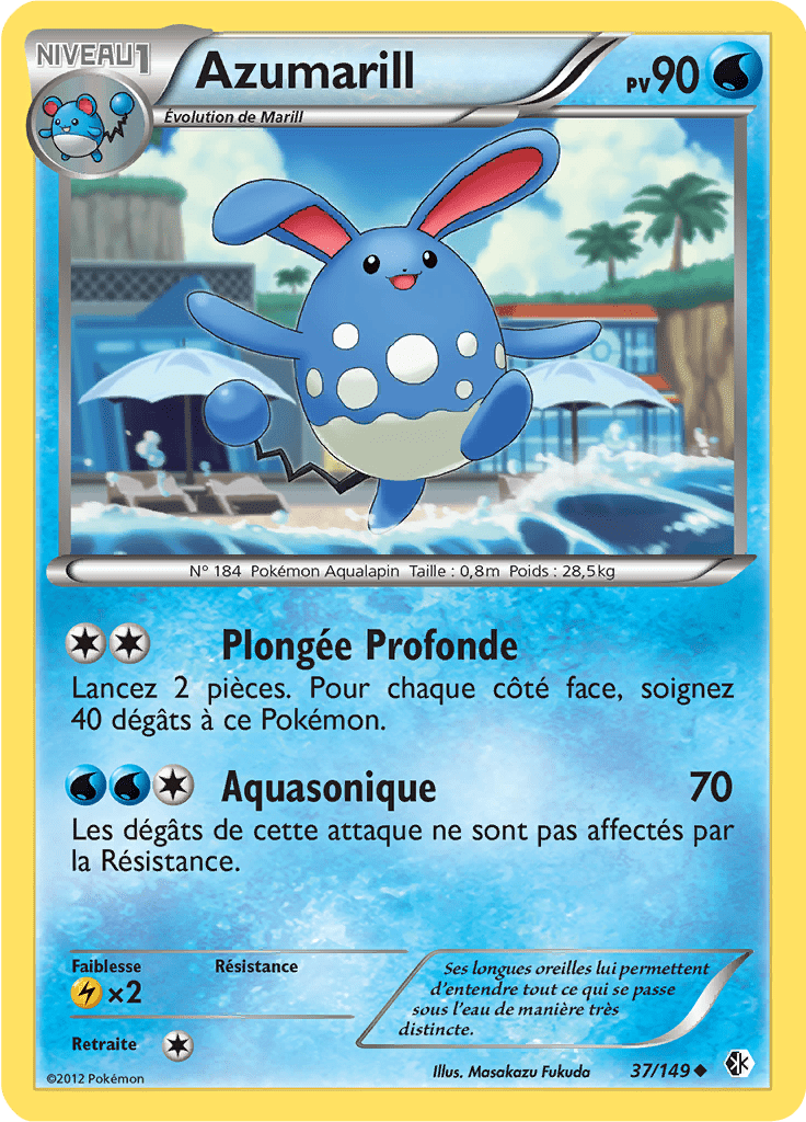 Azumarill - NB Frontières Franchies - 037 - Peu commune