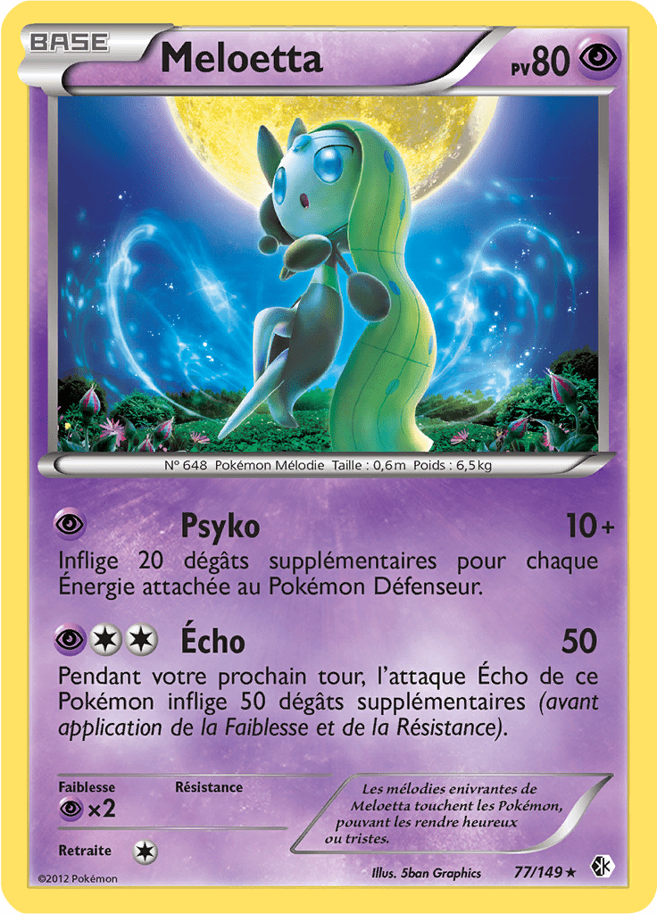 Meloetta - NB Frontières Franchies - 077 - Holographique rare