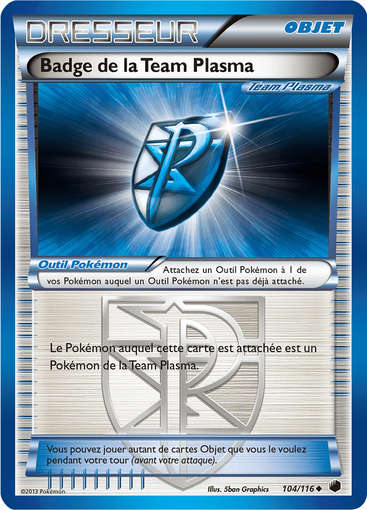 Badge de la Team Plasma - NB Glaciation Plasma - 104 - Peu commune