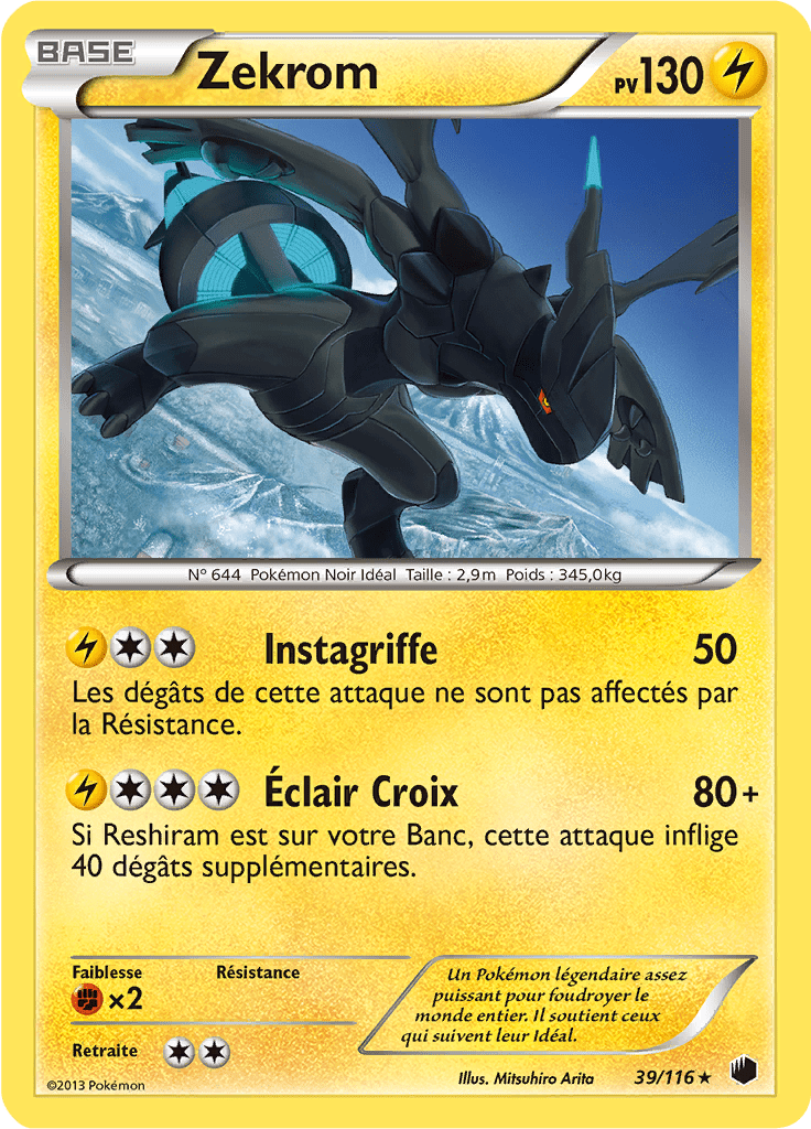 Zekrom - NB Glaciation Plasma - 039 - Holographique rare