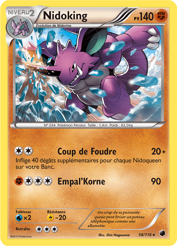 Nidoking - NB Glaciation Plasma - 058 - Rare