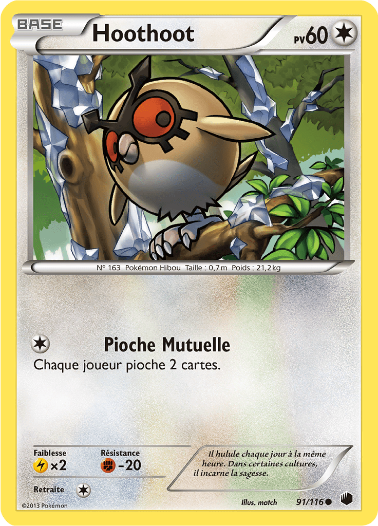 Hoothoot - NB Glaciation Plasma - 091 - Commune