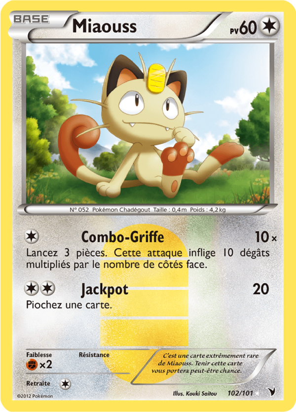 Carte Pokémon Miaouss / Meowth Game Boy 10 Holo Promo Wizards Black Star - Near Mint US/FR