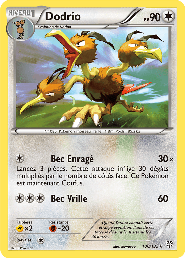 Dodrio - NB Tempête Plasma - 100 - Rare