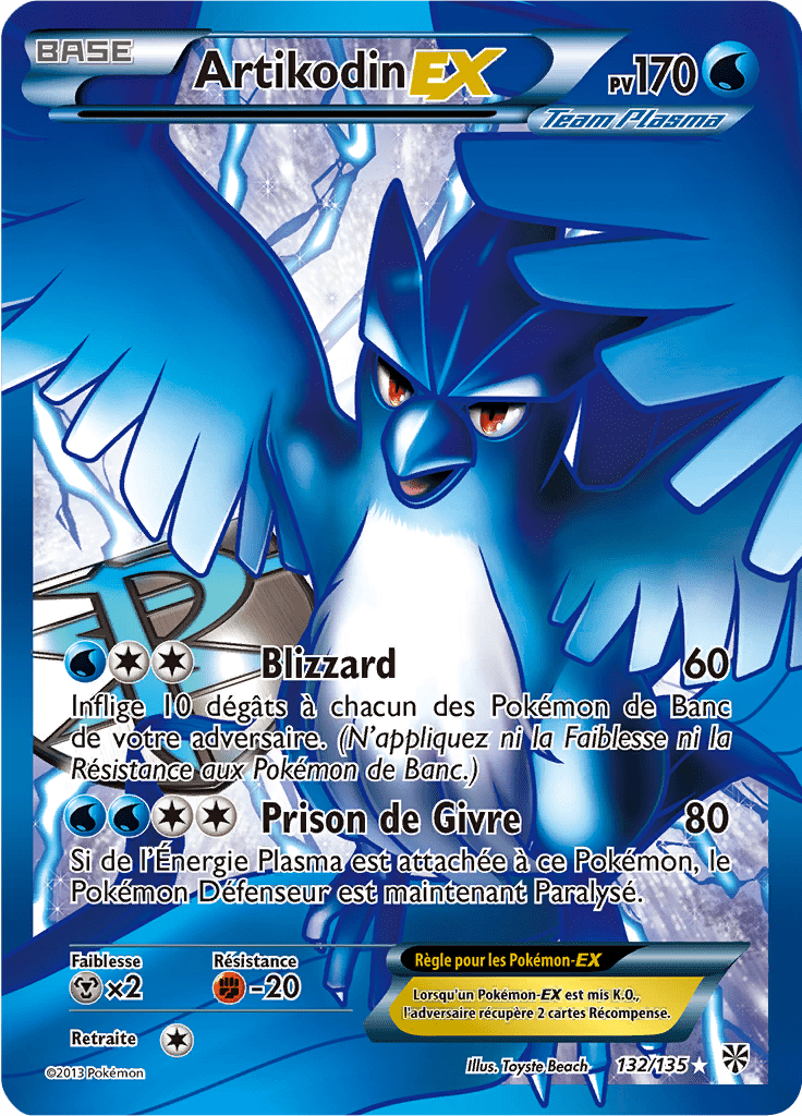 Artikodin EX - NB Tempête Plasma - 132 - EX Full Art