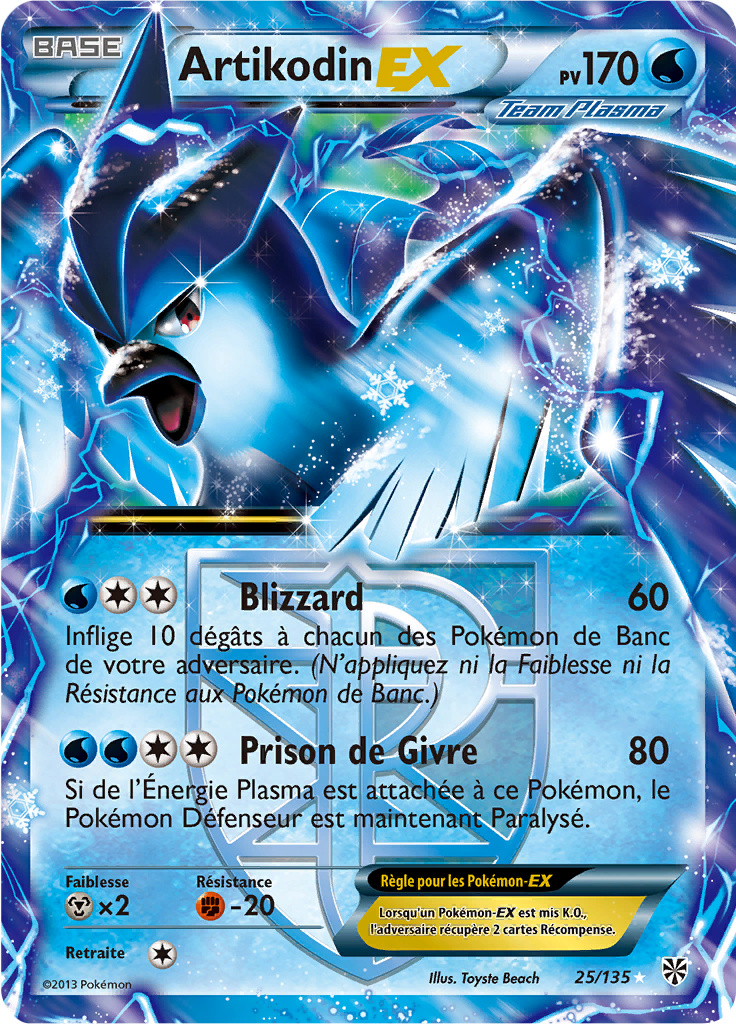 Artikodin EX - NB Tempête Plasma - 025 - Holographique rare EX