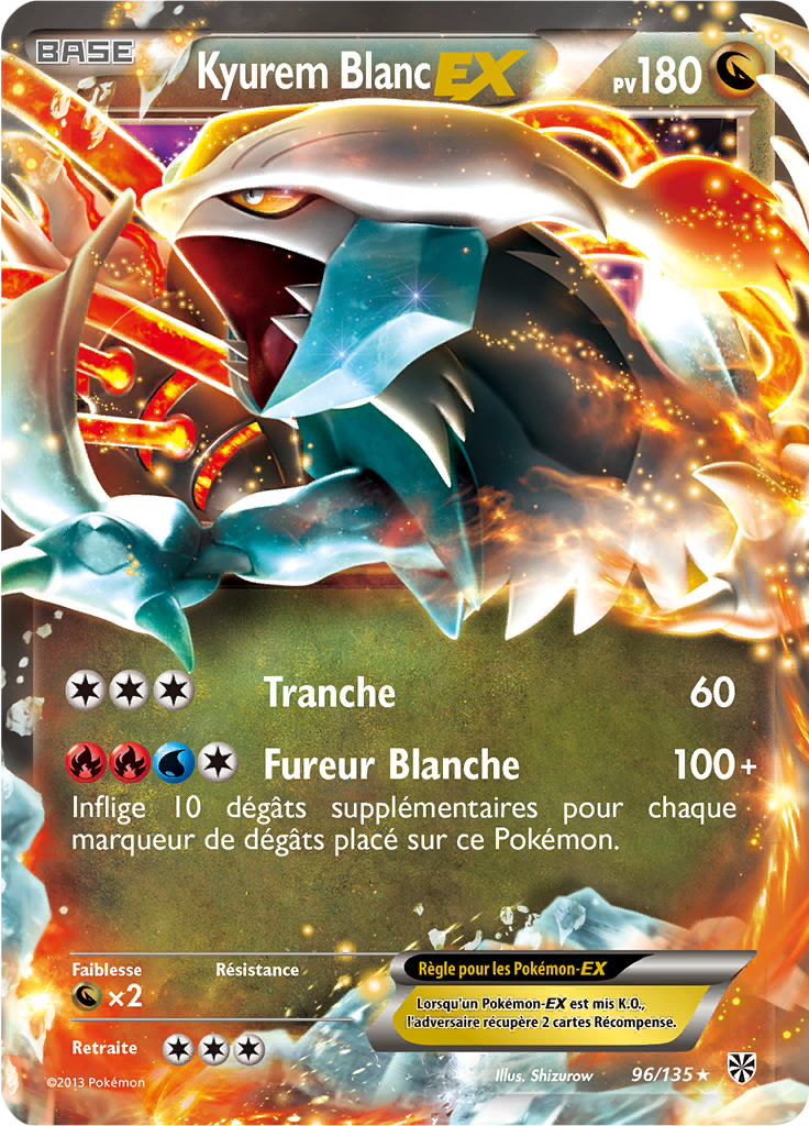 Kyurem Blanc EX - NB Tempête Plasma - 096 - Holographique rare EX