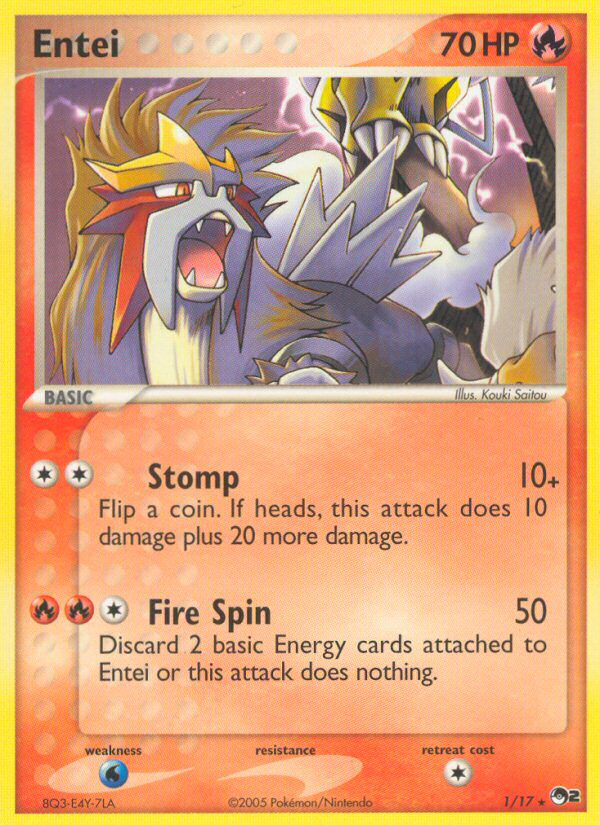 Entei - POP Série 2 - 001 - Rare