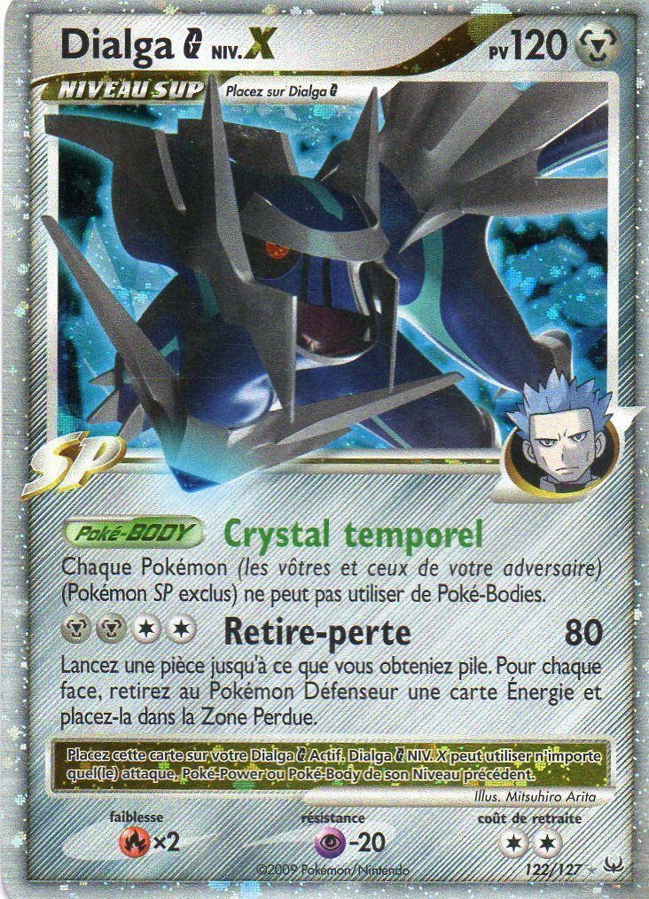 Dialga - Platine - 122 - Holographique rare NIV.X