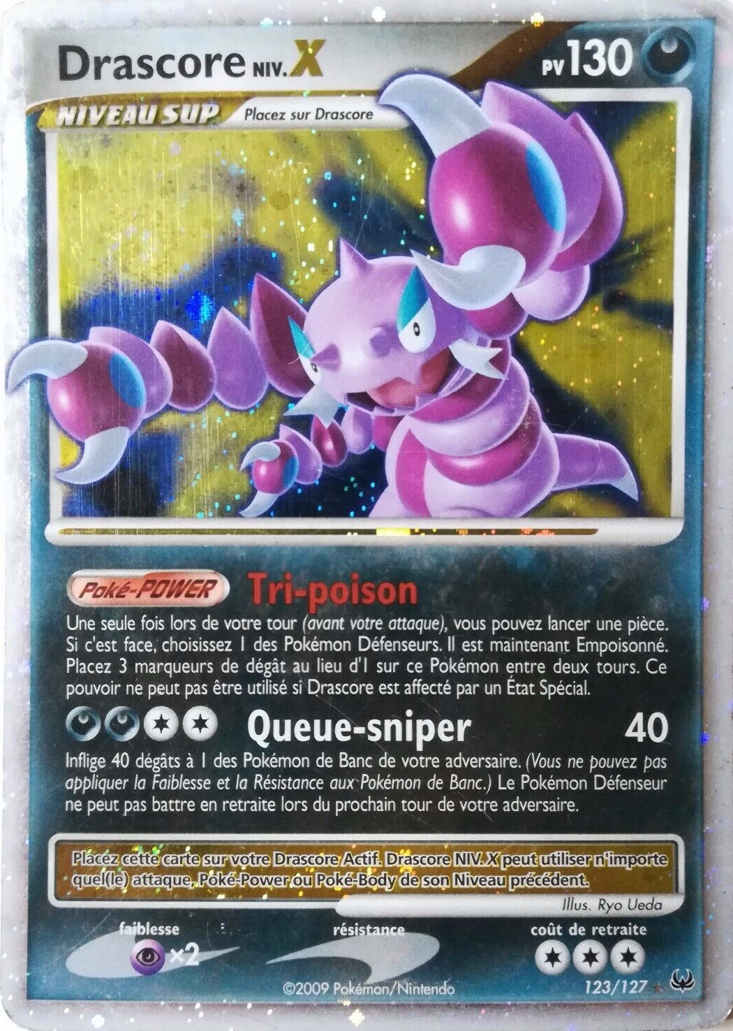 Drascore NIV.X - Platine - 123 - Holographique rare NIV.X