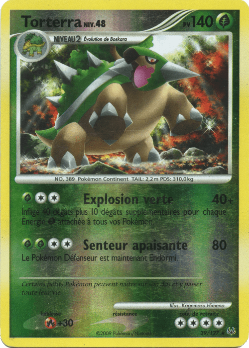 Torterra - Platine - 039 - Rare