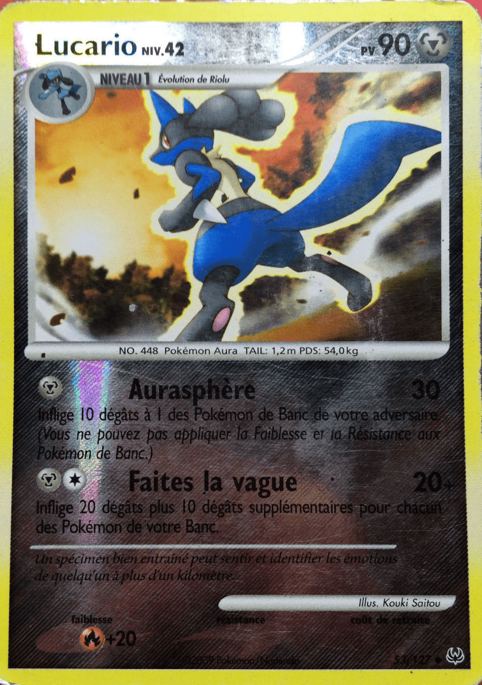 Lucario - Platine - 053 - Peu commune