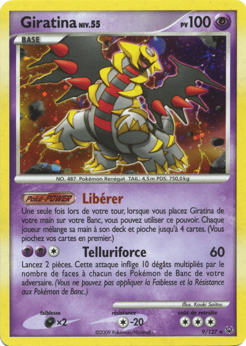 Giratina - Platine - 009 - Holographique rare