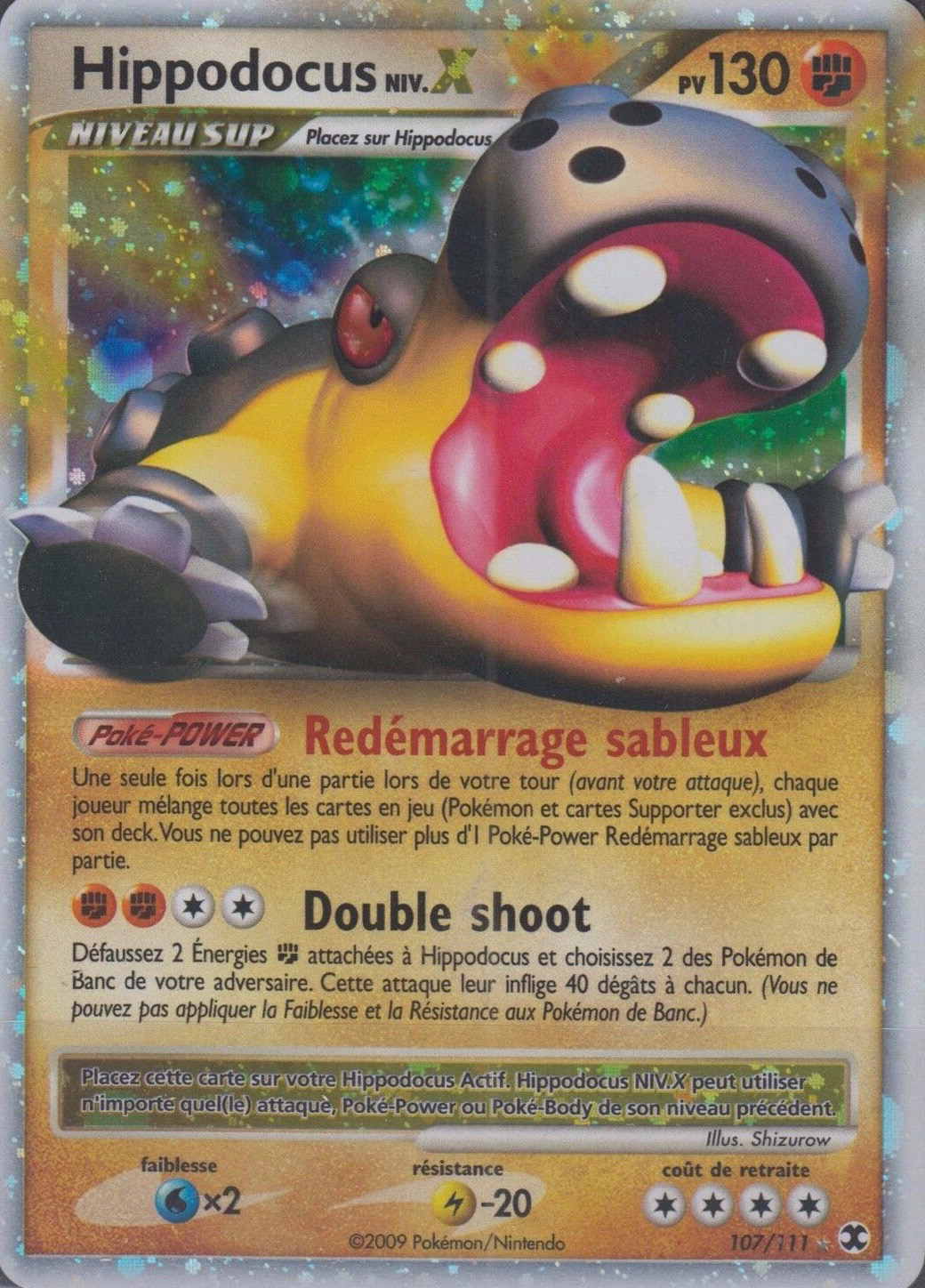 Hippodocus NIV.X - PL Rivaux Émergeants - 107 - Holographique rare NIV.X