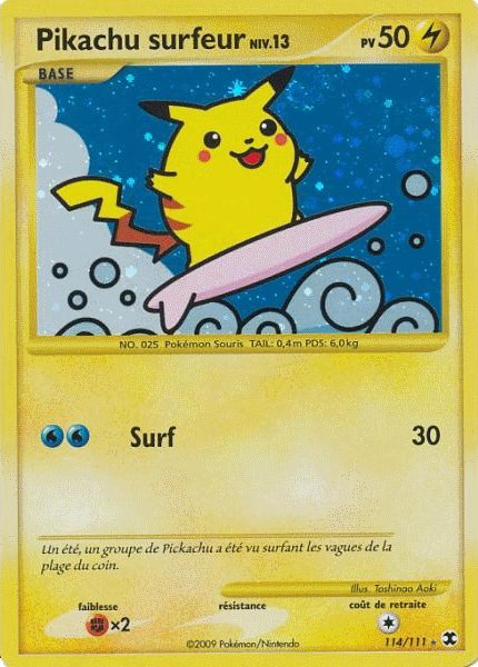 Pikachu surfeur - PL Rivaux Émergeants - 114 - Secret rare